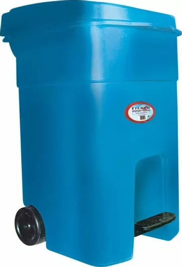 Κάδος Απορριμμάτων Cyclops Πλαστικός Τροχήλατος με Πεντάλ 80lt Μπλε