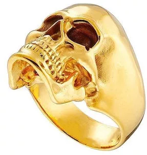 Γυναικείο Δαχτυλίδι Amor Amor Νεκροκεφαλή από Ανοξείδωτο Ατσάλι Επιχρυσωμένο