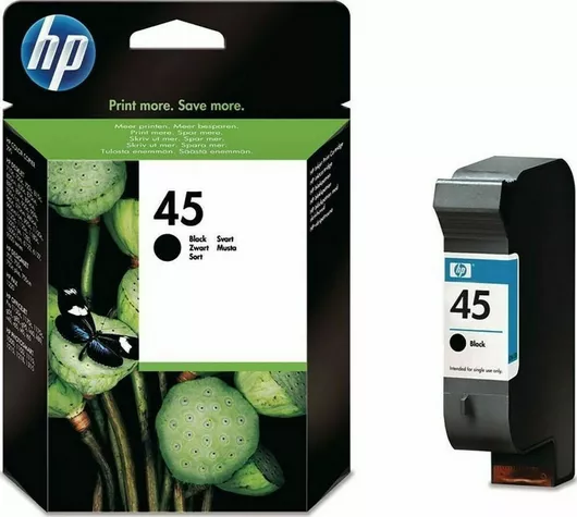 HP 45 Γνήσιο Μελάνι Εκτυπωτή InkJet Μαύρο 51645AE