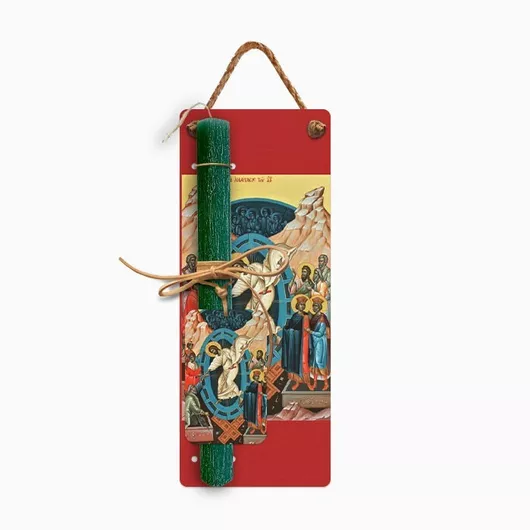 Πασχαλινή Λαμπάδα Jajala Μεταμόρφωσις με Ξύλινο Διακοσμητικό Πράσινο