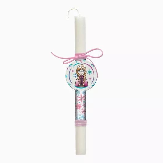 Πασχαλινή Λαμπάδα Jajala με Στολίδι Anna Frozen Λευκό
