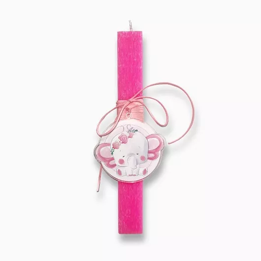 Πασχαλινή Λαμπάδα Jajala με Στολίδι Baby Pink 30cm Ροζ