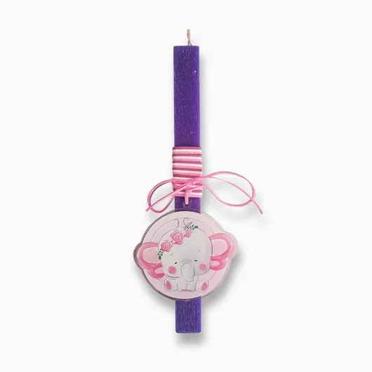 Πασχαλινή Λαμπάδα Jajala με Στολίδι Ellie 30cm Μοβ