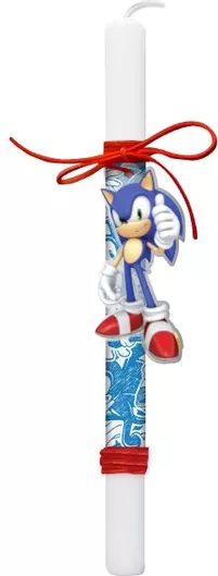 Πασχαλινή Λαμπάδα Jajala με Στολίδι Hero Sonic Πολύχρωμο