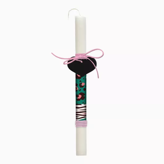 Πασχαλινή Λαμπάδα Jajala με Στολίδι Zebra Πολύχρωμο