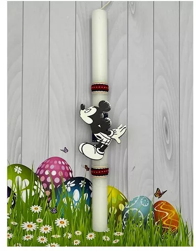 Πασχαλινή Λαμπάδα Mickey 30cm Λευκό