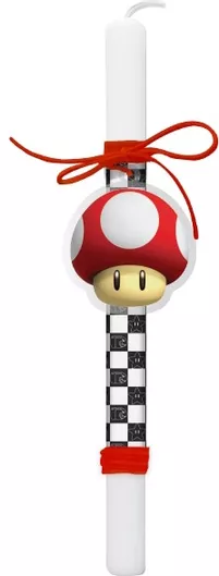 Πασχαλινή Λαμπάδα Jajala Mushroom Λευκό