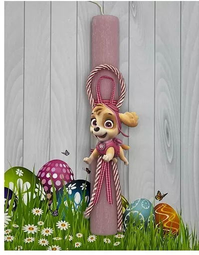 Πασχαλινή Λαμπάδα Paw Patrol Ροζ