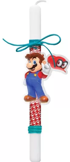 Πασχαλινή Λαμπάδα Jajala Red Mario Λευκό