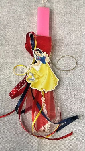 Πασχαλινή Λαμπάδα Αρωματική Χιονάτη Ροζ