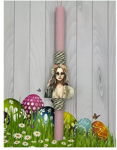 Πασχαλινή Λαμπάδα Κορίτσι Ροζ