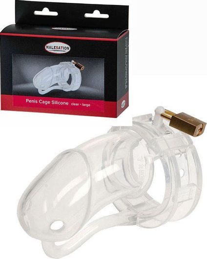 Κλουβιά Πέους Malesation Silicone Large Clear