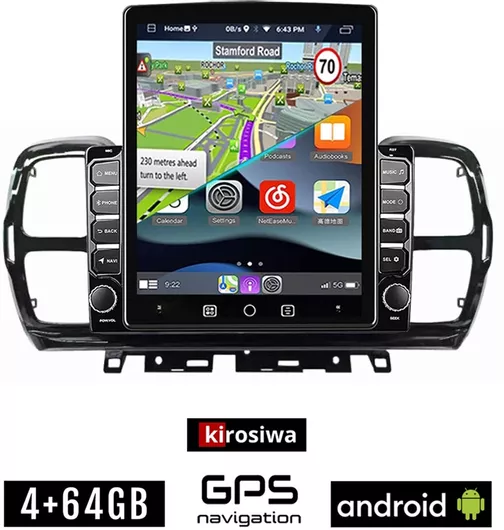 Ηχοσύστημα Αυτοκινήτου Kirosiwa για Citroen C5 Aircross 2017-2021 με Bluetooth / USB / AUX / WiFi / GPS & Οθόνη Αφής 9.7"