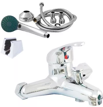 Μπαταρία Μπανιέρας Επιτοίχια Ασημί