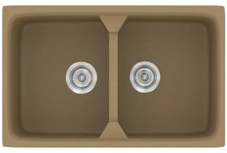 Νεροχύτης Sanitec Classic Ένθετος από Συνθετικό Γρανίτη 78x51cm Metallic Coffee