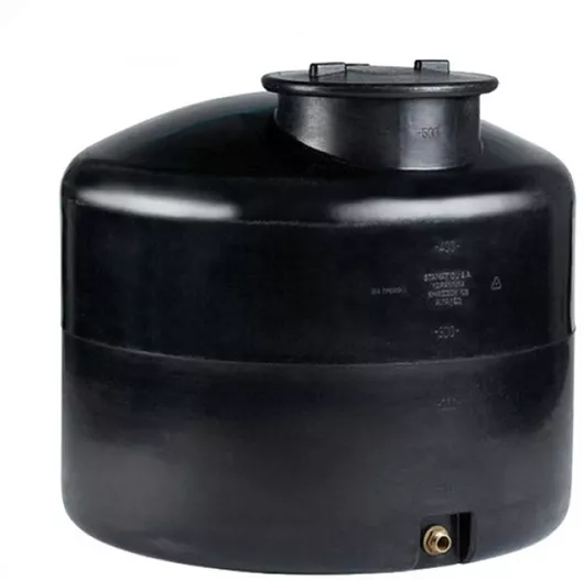 Δεξαμενή Stamatiou Plastics Νερού / Πετρελαίου / Λαδιού Πλαστική Κυλινδρική Κάθετη 2000lt Μαύρο