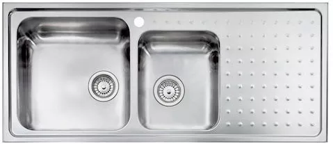 Νεροχύτης Κουζίνας Sanitec Stainless Steel Sinks 11117 Inox με Ποδιά Αριστερά 80cm 116x19x50cm