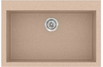 Νεροχύτης Κουζίνας Sanitec Classic 338 Ένθετος 70cm 70x19x50cm Granite Sand