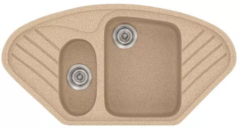Νεροχύτης Κουζίνας Sanitec Classic 302 96x18.5x51cm Granite Beige