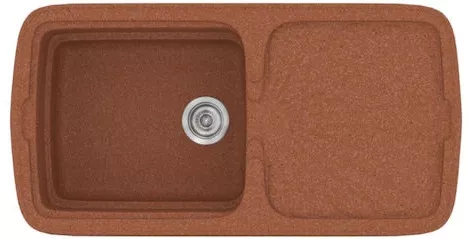 Νεροχύτης Κουζίνας Sanitec Classic 306 96x22x51cm Granite Terracotta