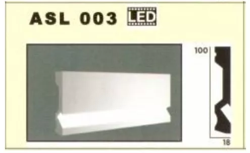 Προφίλ Decolux Επιτοίχιο Σοβατεπί Κρυφού φωτισμού 18x100mm