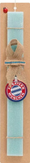 Πασχαλινή Λαμπάδα FC Bayern Munich Σετ με Ξύλινο Μπρελόκ Αρωματική Τιρκουάζ
