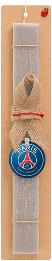 Πασχαλινή Λαμπάδα Paris Saint-Germain FC Σετ με Ξύλινο Μπρελόκ Αρωματική Γκρι