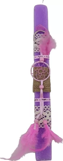 Πασχαλινή Λαμπάδα Romvous CANDLE268 Χειροποίητη Αρωματική με Ονειροπαγίδα