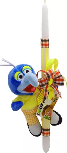 Πασχαλινή Λαμπάδα με Λούτρινο Gonzo Muppet Show Λευκό