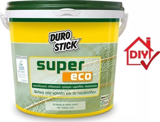Πλαστικό Χρώμα Durostick Super Eco Οικολογικό για Εσωτερική & Εξωτερική Χρήση 3lt