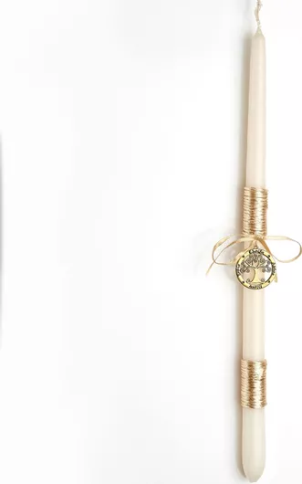 Πασχαλινή Λαμπάδα Adorex lamp119 Δέντρο της Ζωής Μπεζ