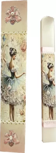 Πασχαλινή Λαμπάδα Dream Light 24846 Μπαλαρίνα Μπεζ