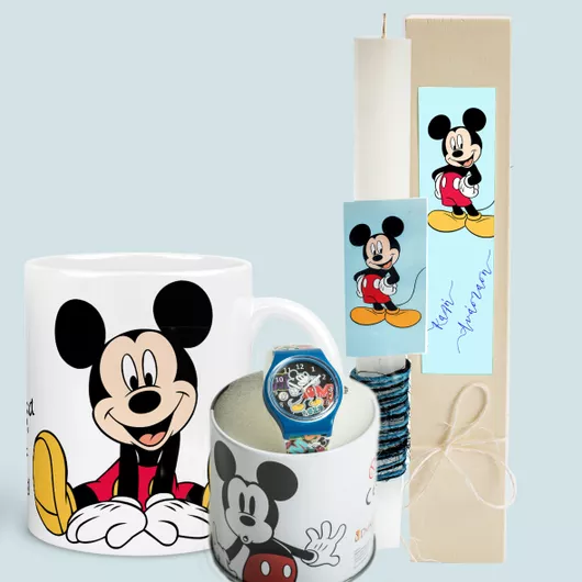 Πασχαλινή Λαμπάδα Mickey με Κούπα & Ρολόι