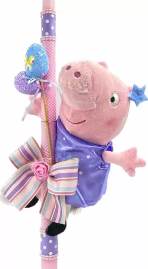 Πασχαλινή Λαμπάδα Rose Poupee 24.98 Χειροποίητη Πέππα το Γουρουνάκι