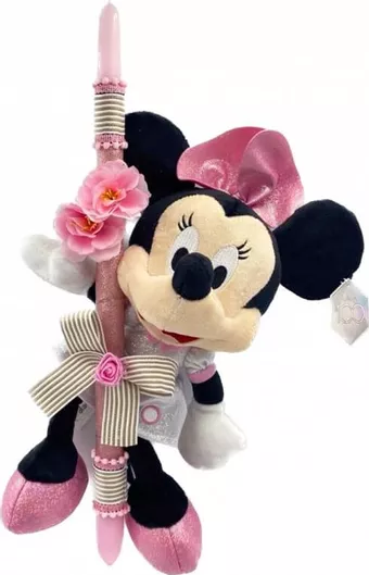 Πασχαλινή Λαμπάδα Rose Poupee Χειροποίητη Μίνι Μάους