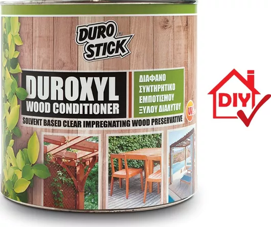 Συντηρητικό Ξύλου Durostick Duroxyl Wood Protection/Conditioner Διαλύτου Άχρωμο Ματ 2.5lt