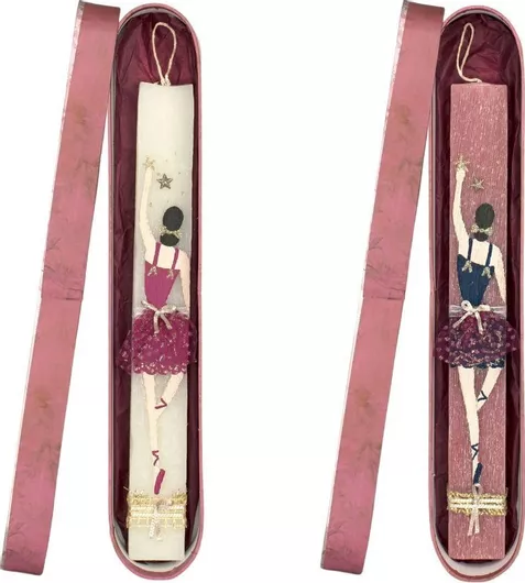 Πασχαλινή Λαμπάδα Πλακέ Μπαλαρίνα