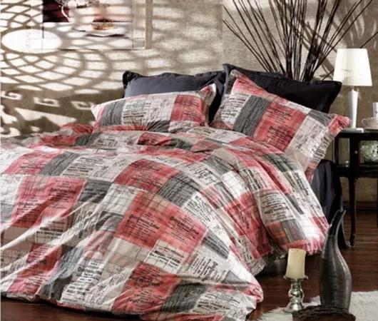Σεντόνια MayHome Βαμβακερά Ημίδιπλα 180x240cm σε Γεωμετρικό Σχέδιο Σετ 3τμχ Πολύχρωμο