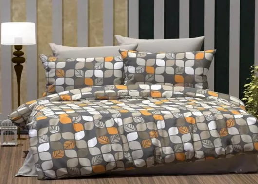 Σεντόνια MayHome Polycotton Γίγας με Λάστιχο 170x200x30cm σε Γεωμετρικό Σχέδιο Σετ 4τμχ Πολύχρωμο