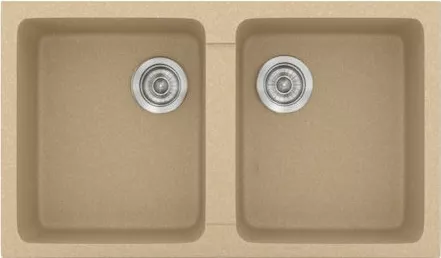 Νεροχύτης Κουζίνας Sanitec Classic 334 Ένθετος 86x19x50cm Granite Cappucino