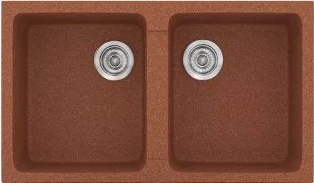 Νεροχύτης Κουζίνας Sanitec Classic 334 Ένθετος 86x19x50cm Granite Terracotta