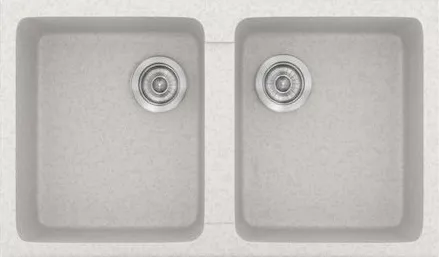 Νεροχύτης Κουζίνας Sanitec Classic 334 Ένθετος 86x19x50cm Metallic Ice