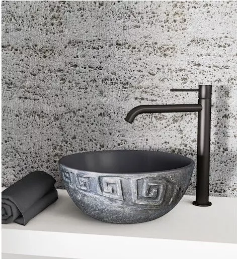 Νιπτήρας Sanitec Meandros Επικαθήμενος Πορσελάνης 39x39cm Λευκό