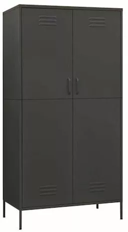 Ντουλάπα vidaXL 180x90x50cm Μέταλλο Ανθρακί