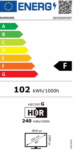 Τηλεόραση Samsung Smart QE65QN85D 65" 4K UHD Neo QLED HDR 2024