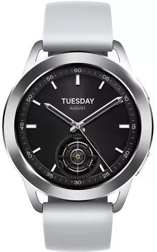 Xiaomi Watch S3 Aluminium 47mm Αδιάβροχο με Παλμογράφο Ασημί