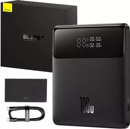 Baseus Blade HD Edition Power Bank 20000mAh 100W με 2 Θύρες USB-A & 2 Θύρες USB-C Μαύρο