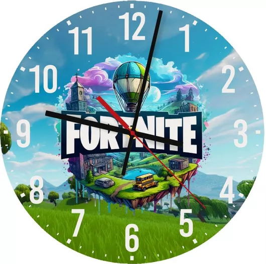 Ρολόι Τοίχου Fortnite Land Ξύλινο 30cm