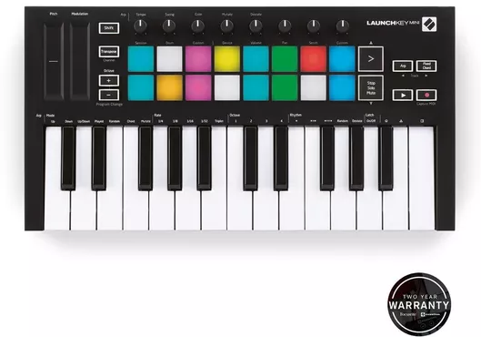 Midi Keyboard Novation Launchkey Mini MK3 με 25 Πλήκτρα Μαύρο