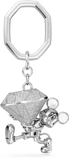 Μπρελόκ Swarovski Disney Mickey Mouse Μεταλλικό Λευκό